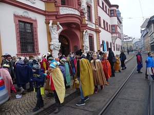 Eichsfelder Sternsinger zum Empfang in der Staatskanzlei