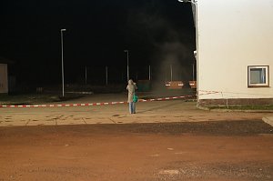Erdfall auf dem Katastrophenschutzgel&auml;nde