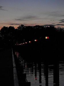 Spinnen im Mondschein am Goitzsche See
