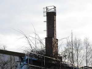 Peter Blei in den Ruinen der Schuhfabrik in Wiehe