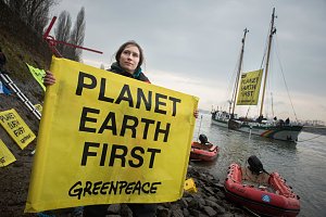 Protest auf dem Wasser