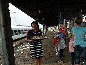 Neuen Zug in Leinefelde begr&uuml;&szlig;t