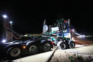 Schwerlasttransport mit Windr&auml;dern