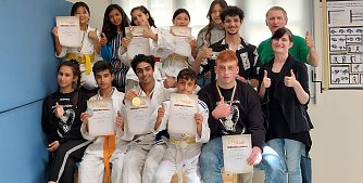 Erfolgreiche Leinefelder Ju-Jitsu-K&auml;mpfer Foto: G.Eckardt