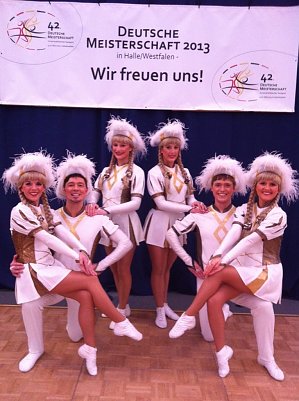 Gemischte Garde bei den Meisterschaften (Foto: Leinefelder Carnevalverein)