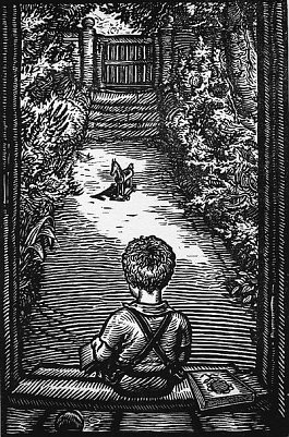 Holzschnitt "Auf der Schwelle" (Foto: A. Paul Weber, 1944)