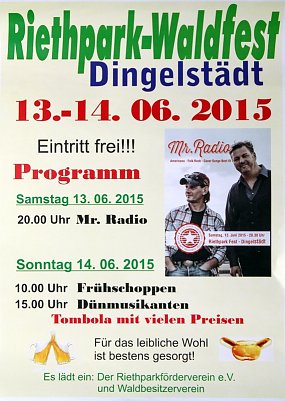 Plakat zum Fest in Dingelst&auml;dt (Foto: Riethparkverein)