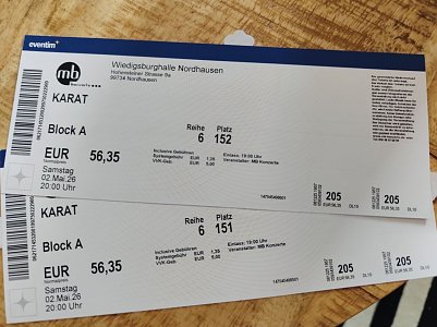 Konzertkarten KARAZ (Foto: )