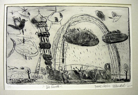 Junger Künstler (Foto: Franz Wenkel Die Kirche, Kaltnadelradierung von 2011) Junger Künstler (Foto: Franz Wenkel Die Kirche, Kaltnadelradierung von 2011)