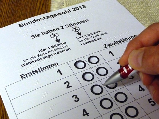 Wahlschablone (Foto: Silke Senge) Wahlschablone (Foto: Silke Senge)