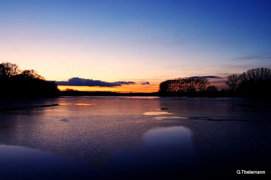 Anfang des Jahres in Schiedungen am Karpfenteich, abends so gegen 17.40 Uhr "geschossen". (Foto: G. Thelemann)