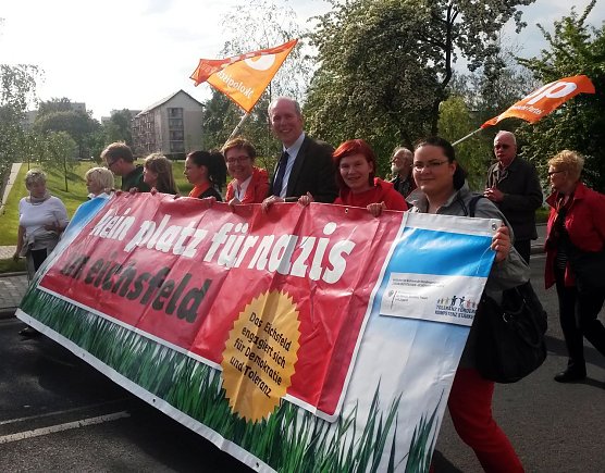 Protest in Leinefelde (Foto: Jusos)