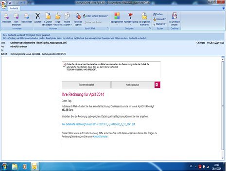 Telekom warnt vor falschen Rechnungen (Foto: Manfred Thiel) Telekom warnt vor falschen Rechnungen (Foto: Manfred Thiel)
