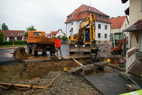 Stra&szlig;enbauarbeiten (Foto: Ilka K&uuml;hn)