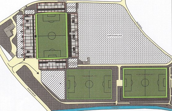 So k&ouml;nnte das Areal k&uuml;nftig aussehen (Foto: arena/Com)