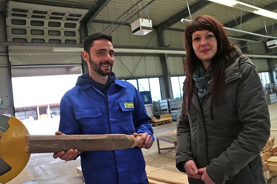 David Espinosa und Kristin Krafcick - in der Baubranche wird die Nachwuchssuche zunehmend schwerer (Foto: Angelo Glashagel)