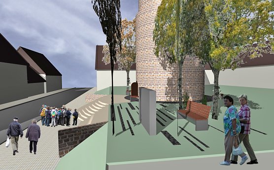 Au&szlig;enplatz am Turm (Foto: Michael Reinhold)