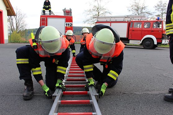 Grundausbildung Tragbare Leitern (Foto: Feuerwehr Heiligenstadt)