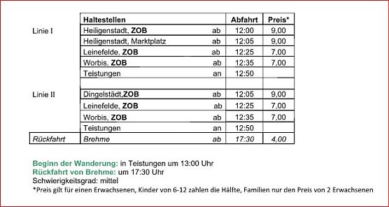 Fahrplan (Foto: HVE)