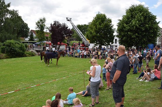 Besucher bei der Pferdevorf&uuml;hrung (Foto: Polizei G&ouml;ttingen)