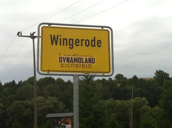 Dynamoland Aufkleber in Wingerode (Foto: Ilka K&uuml;hn)