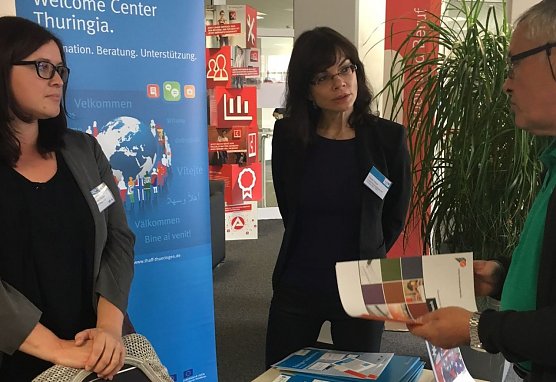 Welcome Center zur Arbeitgebermesse in Nordhausen (Foto: Agentur f&uuml;r Arbeit Nordhausen)