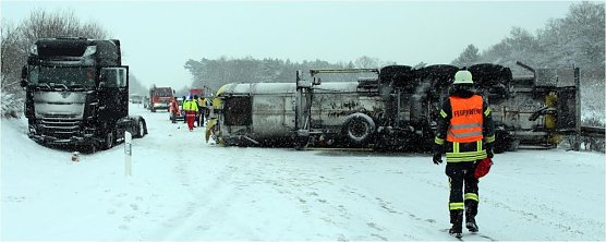 Unfall A38 (Foto: Feuerwehr Heiligenstadt)