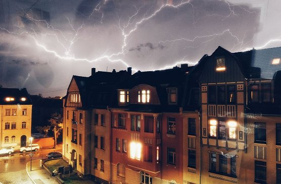 Gewitter &uuml;ber Nordhausen (Foto: S. Blei)