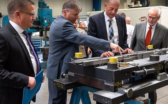 Beim Unternehmen Rosell (Foto: Stadtverwaltung)