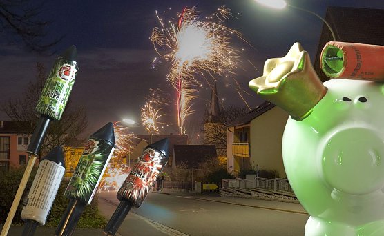 Silvesterfeuerwerk richtig z&uuml;nden (Foto: HUK-COBURG)