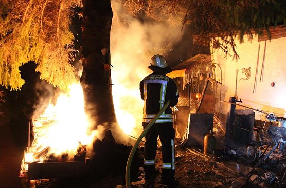 Feuer im Garten (Foto: Feuerwehr Heiligenstadt)