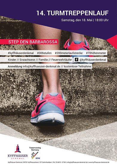 14. Turmtreppenlauf am Kyffhäuser-Denkmal (Foto: Stadtmarketing Bad Frankenhausen) 14. Turmtreppenlauf am Kyffhäuser-Denkmal (Foto: Stadtmarketing Bad Frankenhausen)