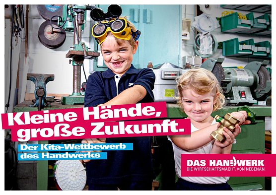 Kleine H&auml;nde, gro&szlig;e Zukunft (Foto: Aktion Modernes Handwerk)