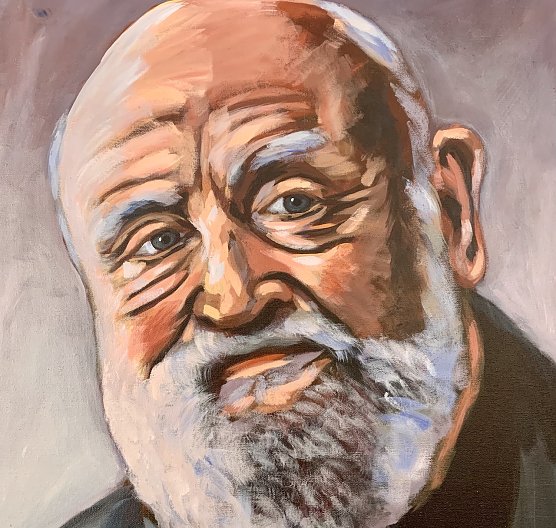 Rolf Hoppe von Herrn Schneider gemalt.  (Foto: S. Banner)