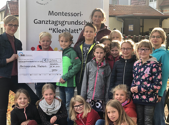 Montessori-Grundschule Kleebatt wird Bewegungsschule und erh&auml;lt 2988 Euro      (Foto: IKK classic)
