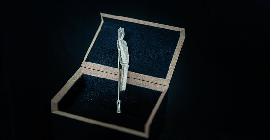 Die Ehrenamtsnadel (Foto: Mario Hochhaus)