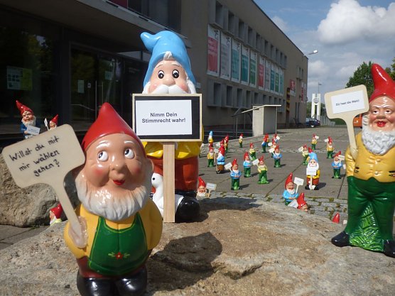 Kunstinstallation zur Bundestagswahl (Foto: Grenzlandmuseum Eichsfeld)