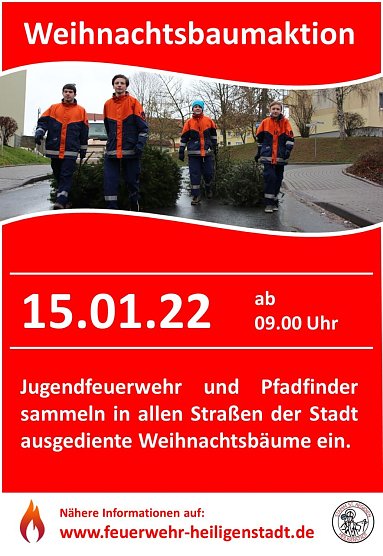 Weihnachtsbaumaktion in Heilbad Heiligenstadt (Foto: Feuerwehr Heiligenstadt) Weihnachtsbaumaktion in Heilbad Heiligenstadt (Foto: Feuerwehr Heiligenstadt)