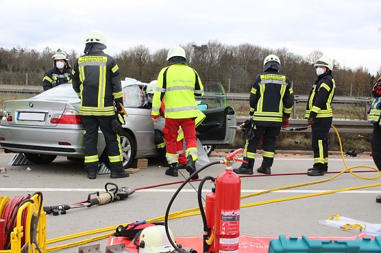 An der Unfallstelle (Foto: Feuerwehr Heiligenstadt)