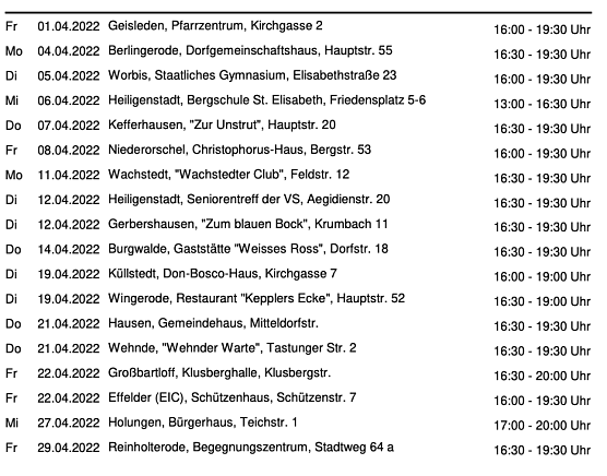Termine Blutspenden (Foto: DRK) Termine Blutspenden (Foto: DRK)