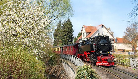 Mit Volldampf in die Saison 2022: Nach den coronabedingt erheblichen Einschr&auml;nkungen in 2021 blickt die HSB dank gelockerter Bedingungen f&uuml;r den Tourismus verhalten optimistisch auf das laufende Jahr. (Foto: HSB/Dirk Bahnsen)