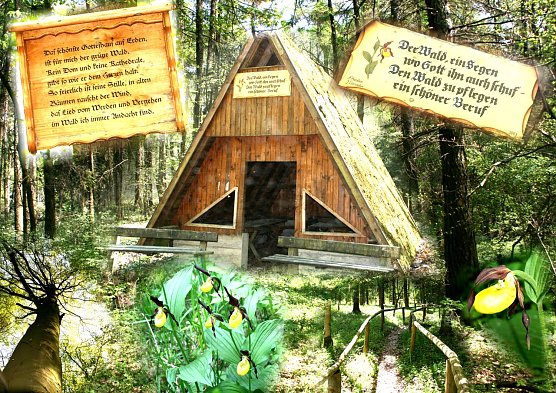 Die "Gr&uuml;ne H&uuml;tte" im Wilhelmswald (Foto: Joachim Retzek)