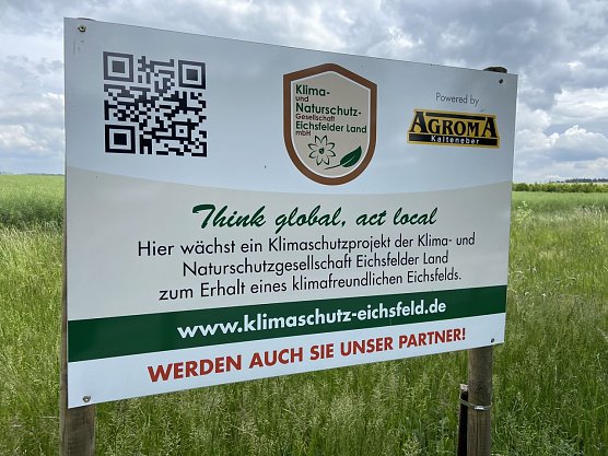 Hier wird f&uuml;r das Projekt geworben (Foto: W. Roth)