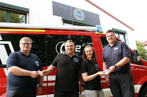 v. l.: Michael Goede, Leander Weber, Michelle Weber, Dominik Dietrich (Foto: Thomas Müller) v. l.: Michael Goede, Leander Weber, Michelle Weber, Dominik Dietrich (Foto: Thomas Müller)