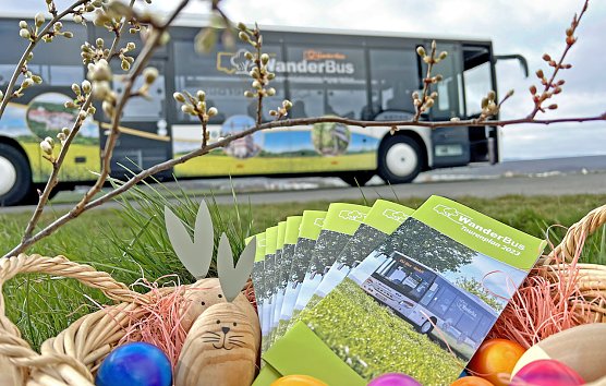 Start zum Osterfest: Neue WanderBus-Saison beginnt mit Familientour f&uuml;r Gro&szlig; und Klein. (Foto: Denise Gessinger, EW)