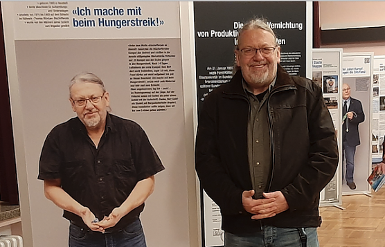 In Bischofferode berichten Zeitzeugen vom Hungerstreik der Kali-Kumpel (Foto: Sebastian Bertram) In Bischofferode berichten Zeitzeugen vom Hungerstreik der Kali-Kumpel (Foto: Sebastian Bertram)
