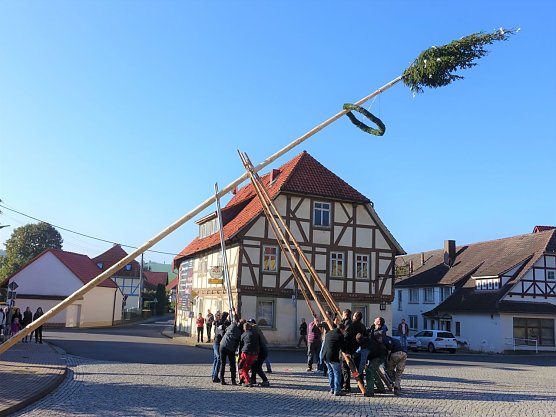 In Ecklingerode ist alles bereit f&uuml;r die Kirmes (Foto: Kirmesburschen Ecklingerode)