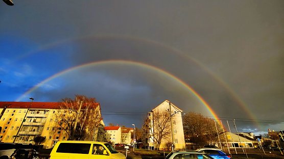Regenbogen &uuml;ber Nordhausen (Foto: Peter Blei)