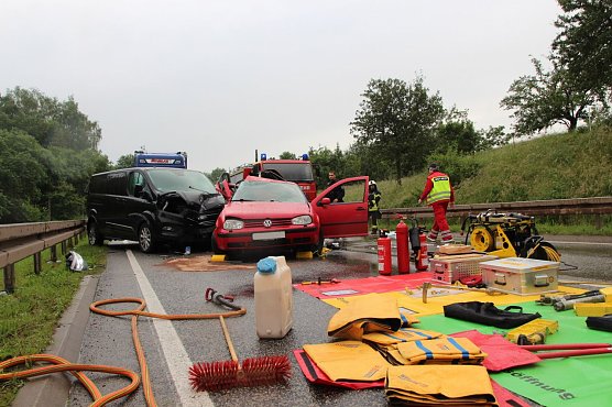 Unfallstelle bei Heiligenstadt (Foto: Feuerwehr Heiligenstadt)