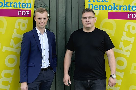 Dario Uhde und Yannek Bang treten f&uuml;r die Eichsfelder FDP an (Foto: D.Fuchs)